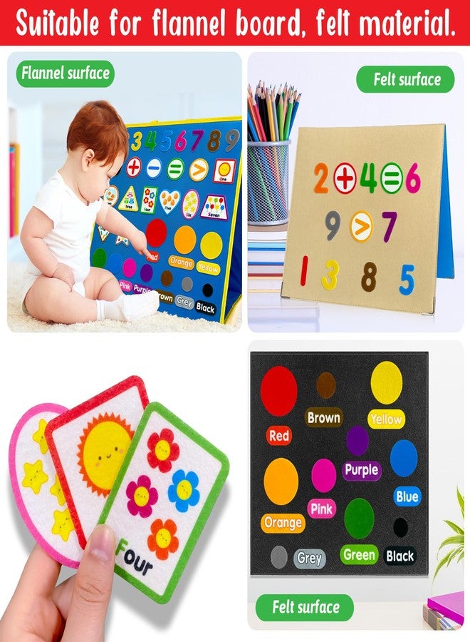 PENGFULL Felt Learning Numbers,44 Felt Flannel Board Pieces,Math Addition and Subtraction Colors Learning for Kindergarten,Preschool,Toddlers - Image 3